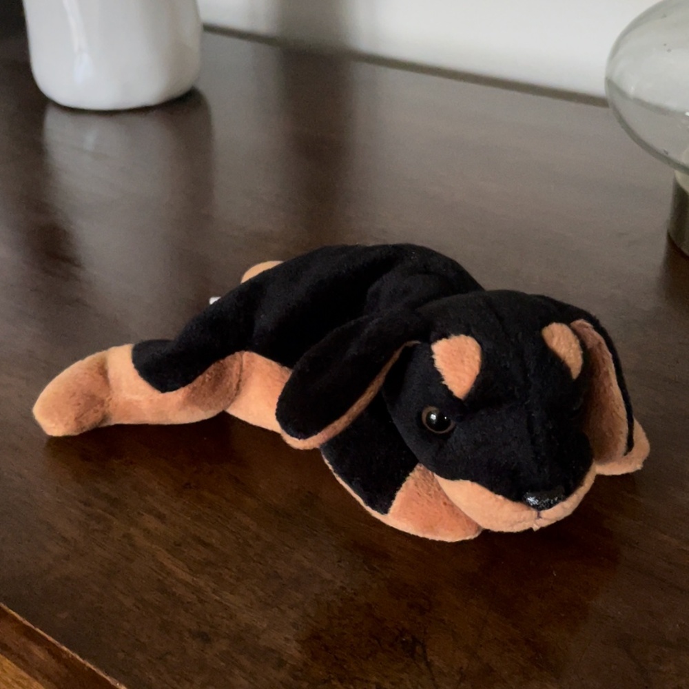 1996 Vintage Doby the Doberman puppy dog beanie baby stuffed animal